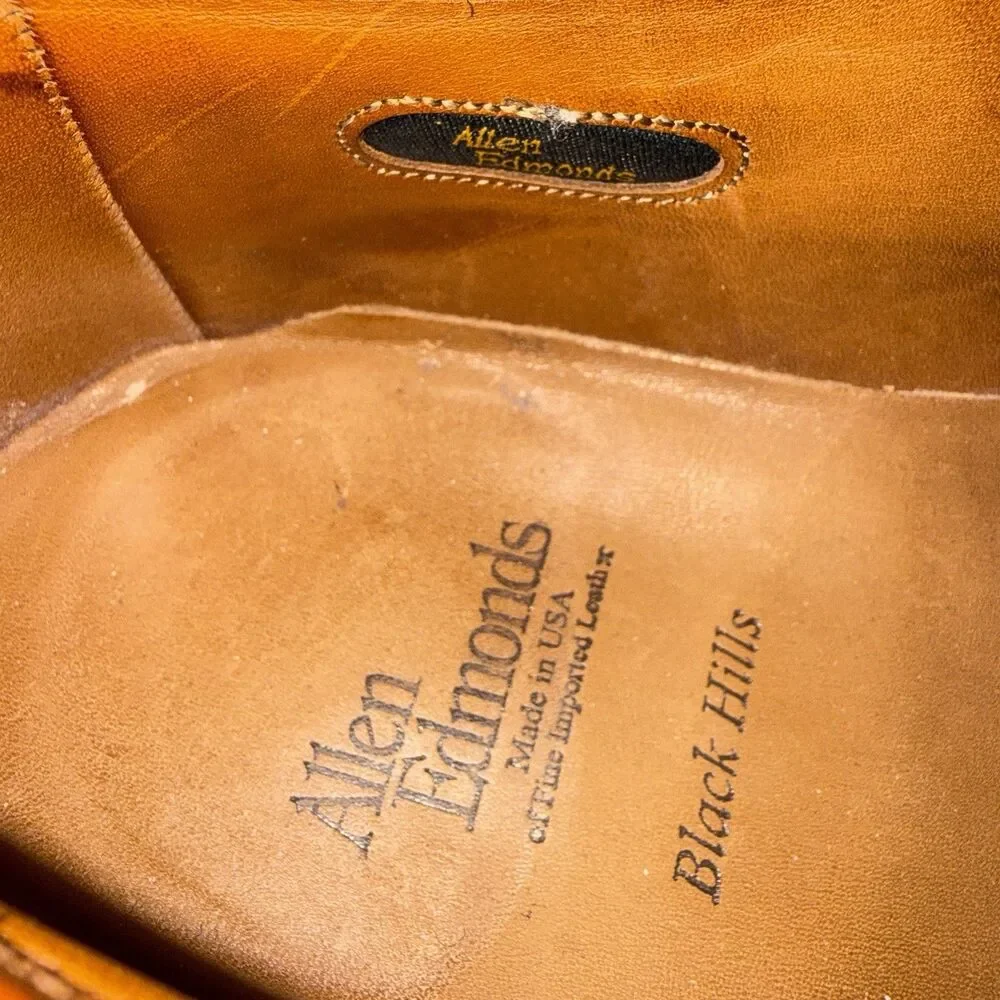Allen Edmonds Black Hills Brown Leather Derby Dress Shoes Men's Size 14